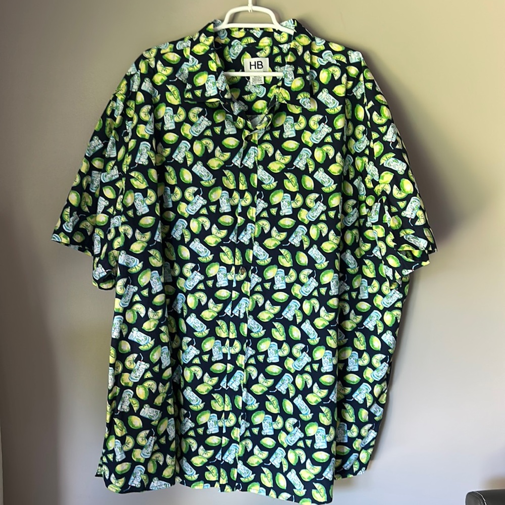 HB Men’s Lime Margarita Hawaiian Short Sleeve Button Down